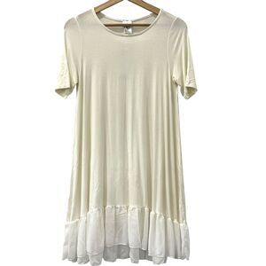 Agnes & Dora Womens White Ruffle Dress Size Small